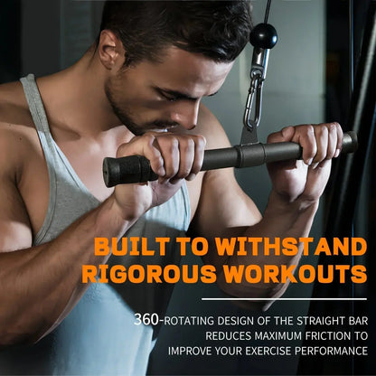 NNEOBA Gym Rotating Straight Bar-2